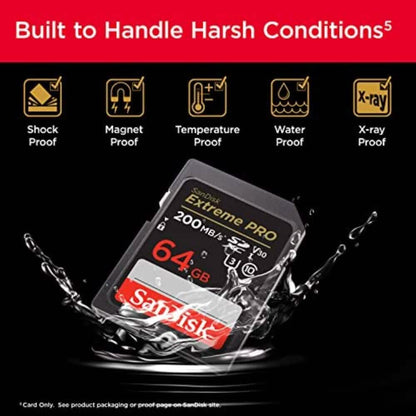 SanDisk 64GB Extreme PRO SDXC UHS-I Memory Card - C10, U3, V30, 4K UHD, SD Card - SDSDXXU-064G-GN4IN  (Refurbished) DailySale