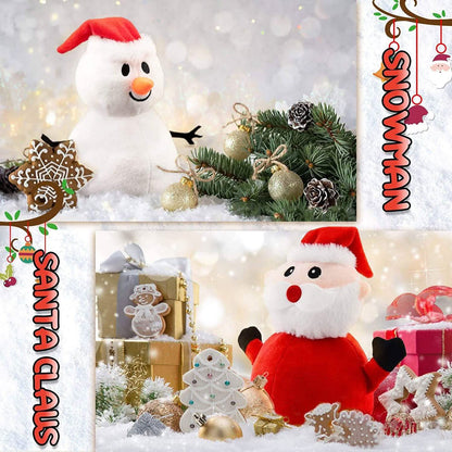 Santa Claus Plush Snowman Toy Double-Sided Christmas Santa Child Gift DailySale