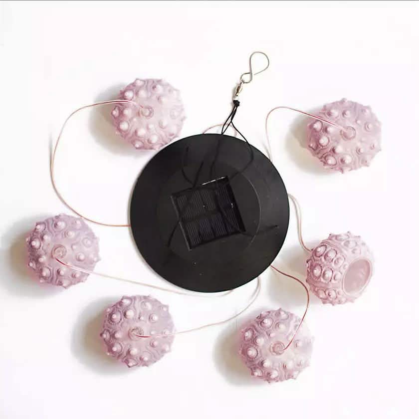 Sea Urchin Solar Light Wind Chime - LED Color Changing Decorative Hanging Lights DailySale
