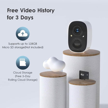 Security Camera Wireless Outdoor, 2-Way Talk Battery Powered Wi-Fi Camera  (Refurbished) DailySale