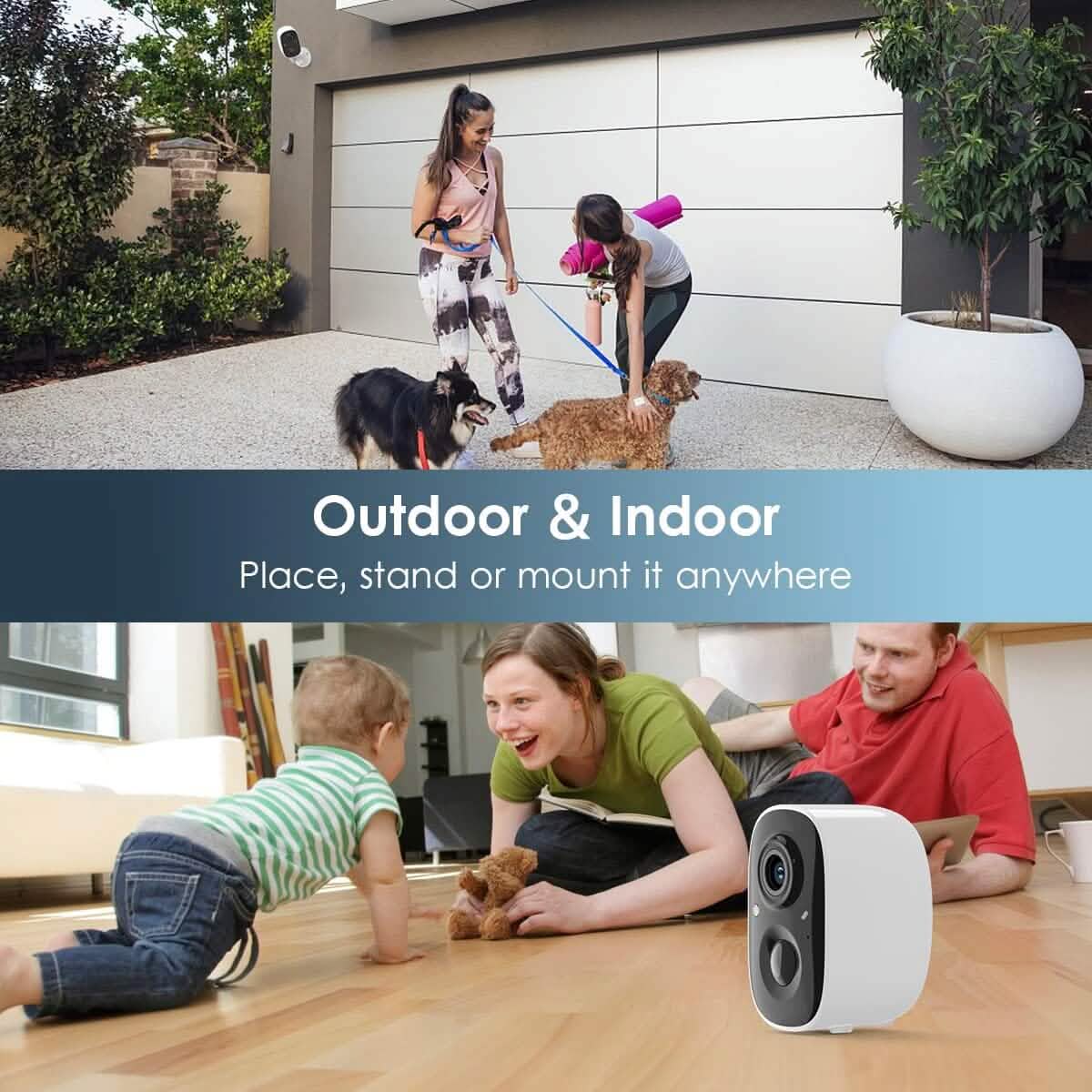 Security Camera Wireless Outdoor, 2-Way Talk Battery Powered Wi-Fi Camera  (Refurbished) DailySale