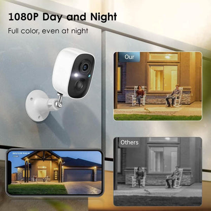 Security Camera Wireless Outdoor, 2-Way Talk Battery Powered Wi-Fi Camera  (Refurbished) DailySale