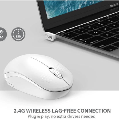 Seenda Wireless Mouse, 2.4G Noiseless Mouse with USB Receiver Portable DailySale