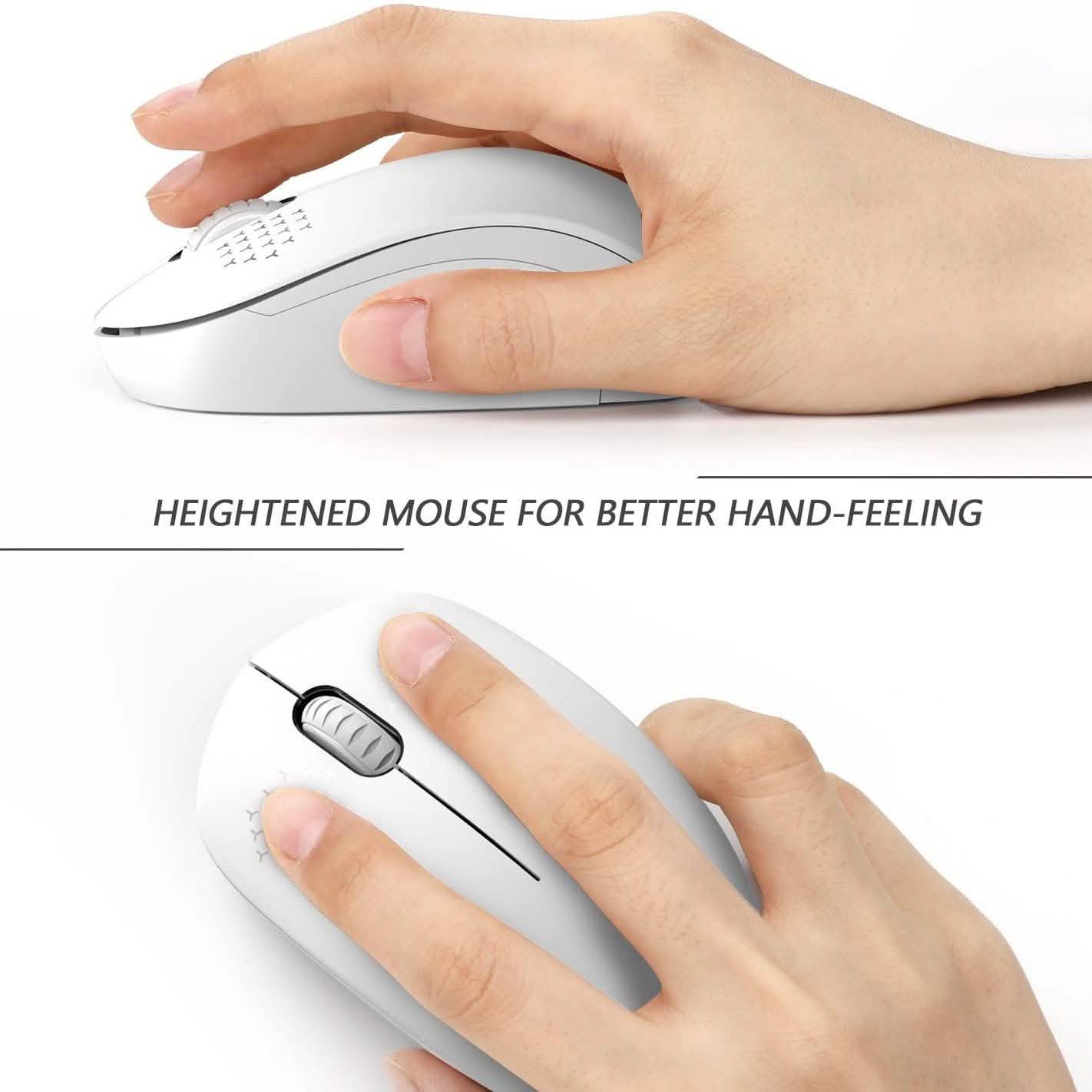 Seenda Wireless Mouse, 2.4G Noiseless Mouse with USB Receiver Portable DailySale