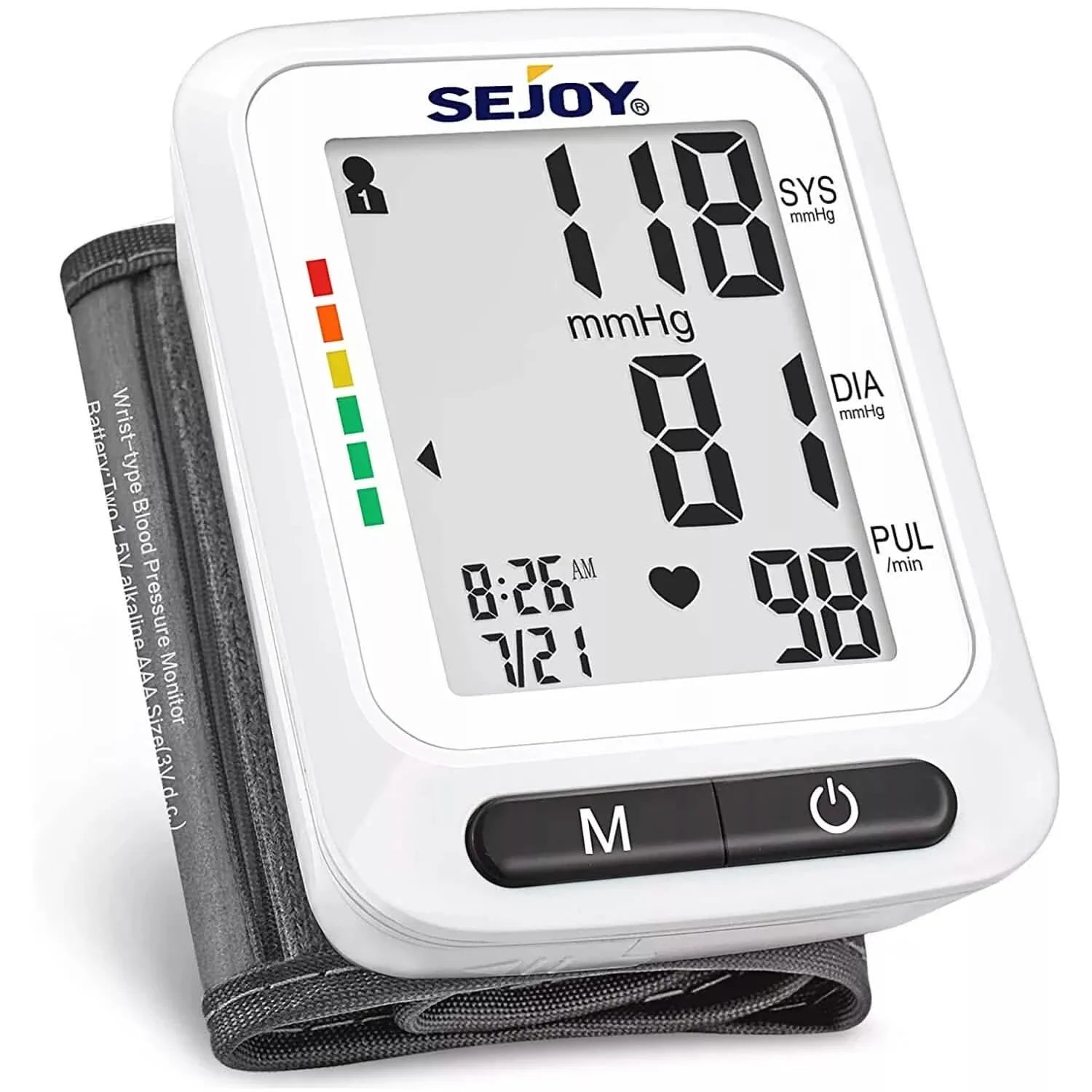 SEJOY Wrist Blood Pressure Monitor Automatic Digital Cuff Heart Rate BP Machine DailySale