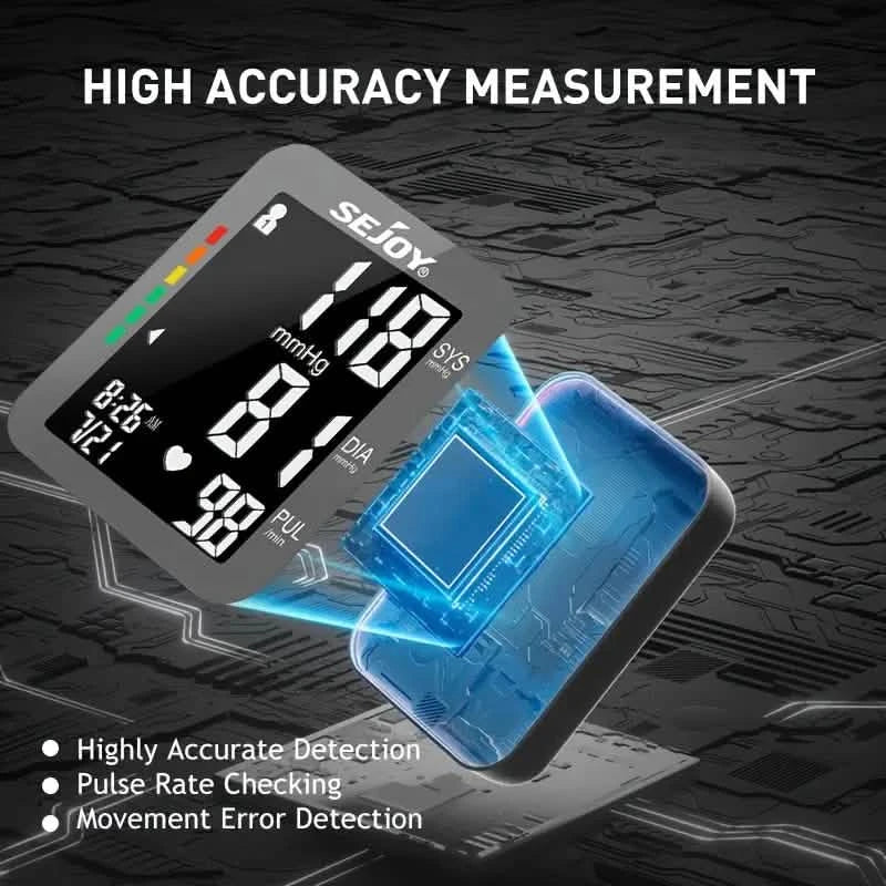 SEJOY Wrist Blood Pressure Monitor Automatic Digital Cuff Heart Rate BP Machine DailySale