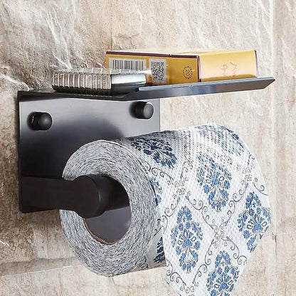 Self-adhesive Toilet Paper Holder With Shelf DailySale
