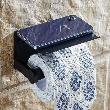 Self-adhesive Toilet Paper Holder With Shelf DailySale