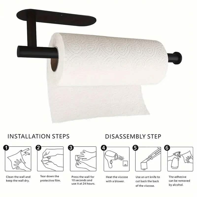 Self-Adhesive Under Cabinet Paper Towel Holder DailySale