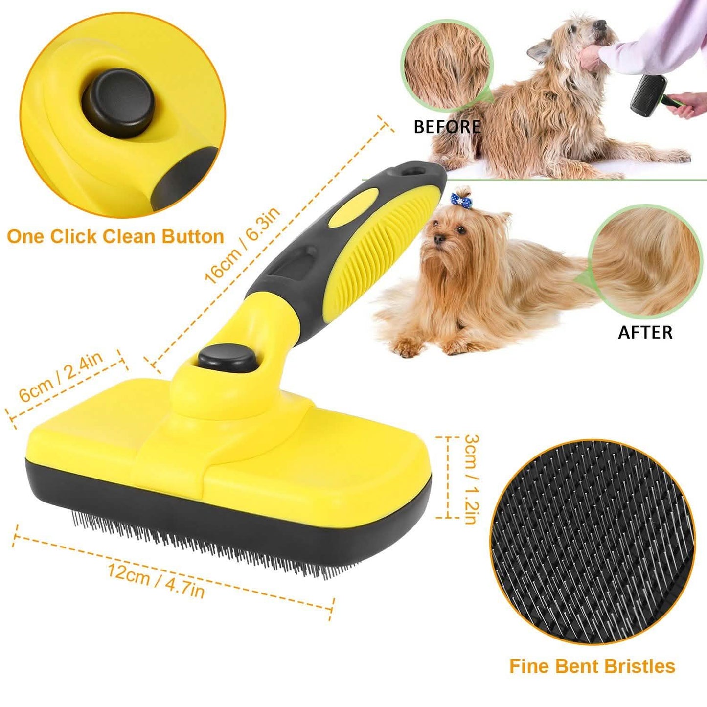 Self Cleaning Slicker Brush Pets DailySale