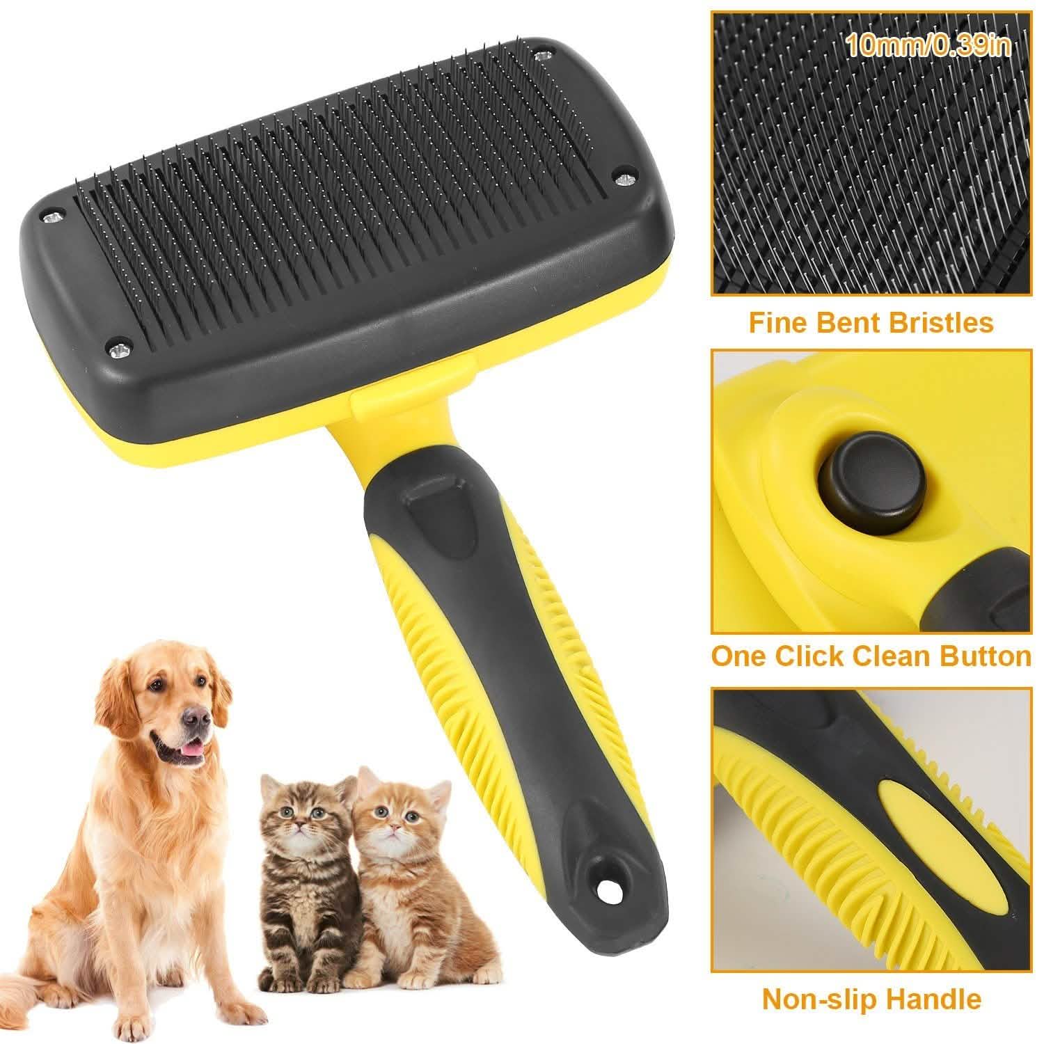 Self Cleaning Slicker Brush Pets DailySale