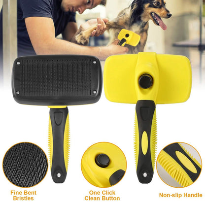 Self Cleaning Slicker Brush Pets DailySale