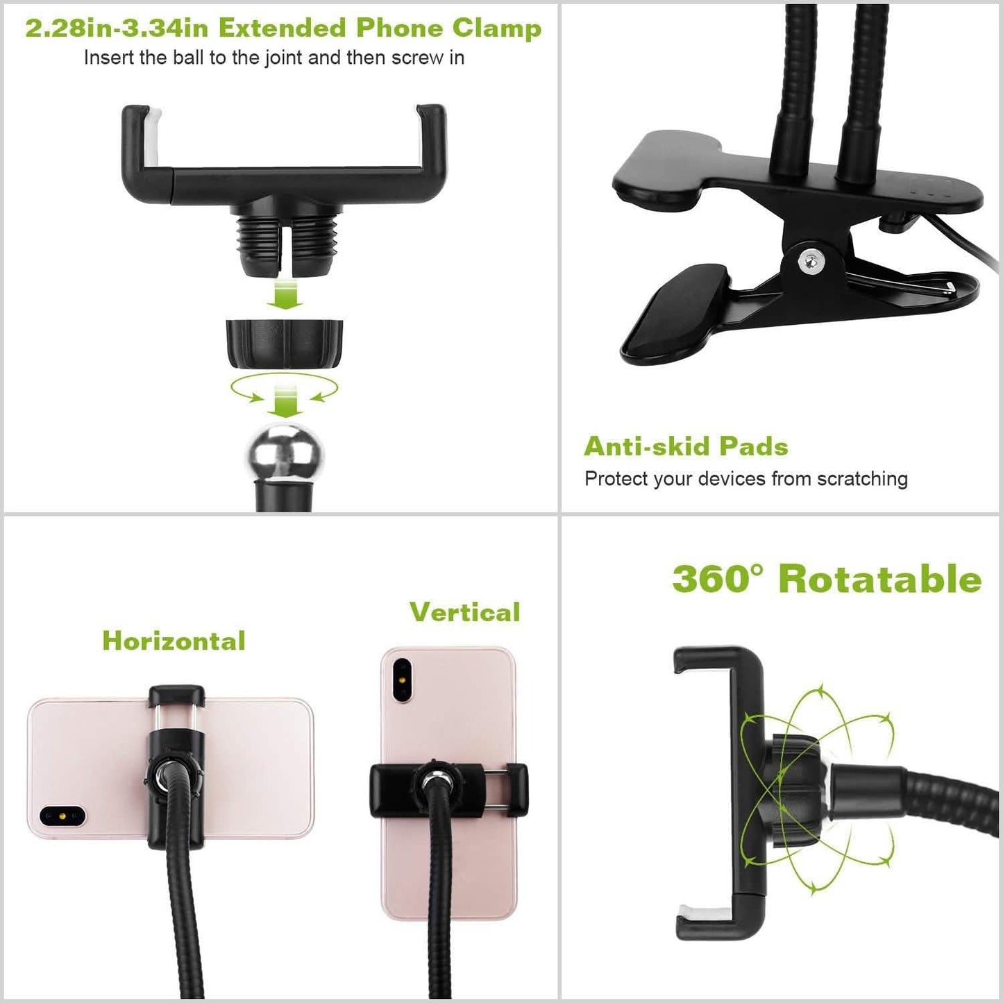 Selfie Ring with Phone Holder Clamp DailySale