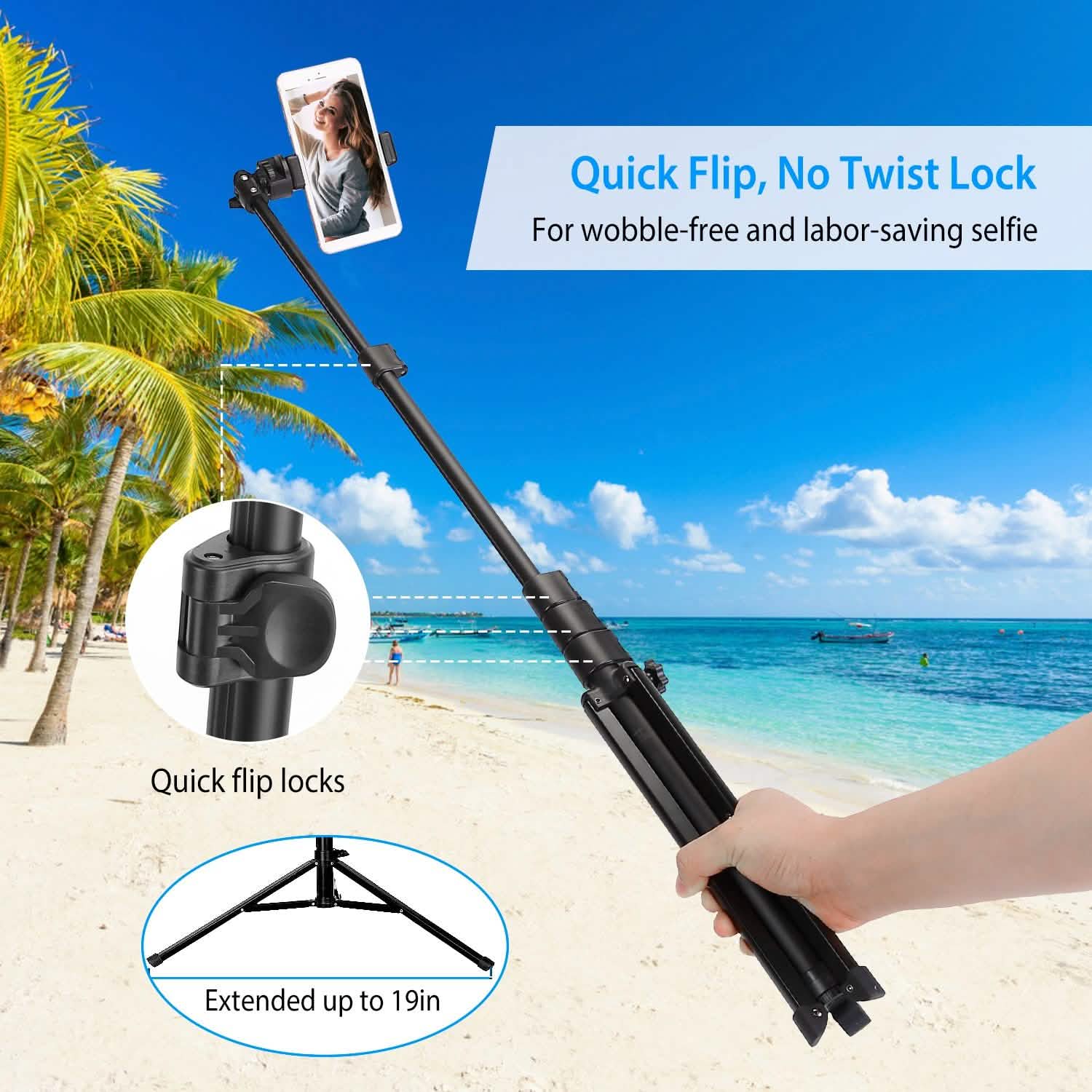 Selfie Stick Tripod Wireless Desktop Phone Tripod Stand DailySale