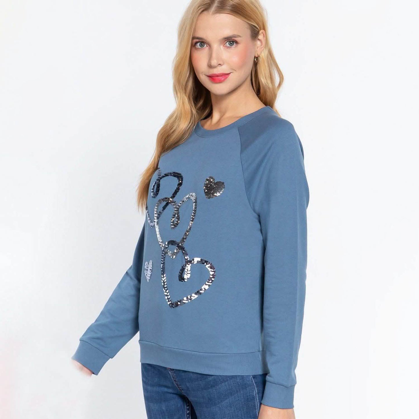 Sequins French Terry Pullover Top DailySale