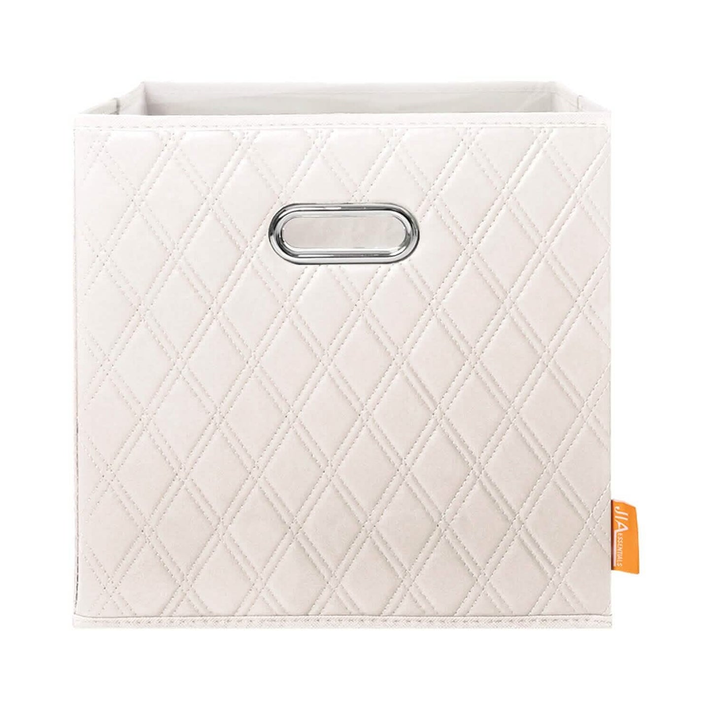 Set of 2: 11-13" Foldable Diamond Patterned Faux Leather Storage Cube Bins DailySale
