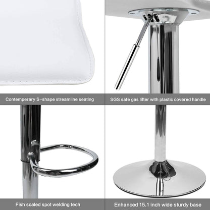 Set of 2: Adjustable Swivel Barstools DailySale