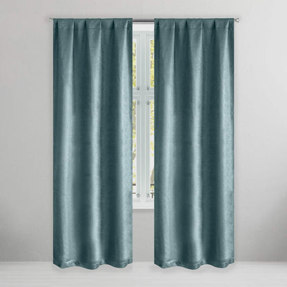 Set of 2: Brushed Textured Blackout Thermal Window Curtain Pair Panel DailySale