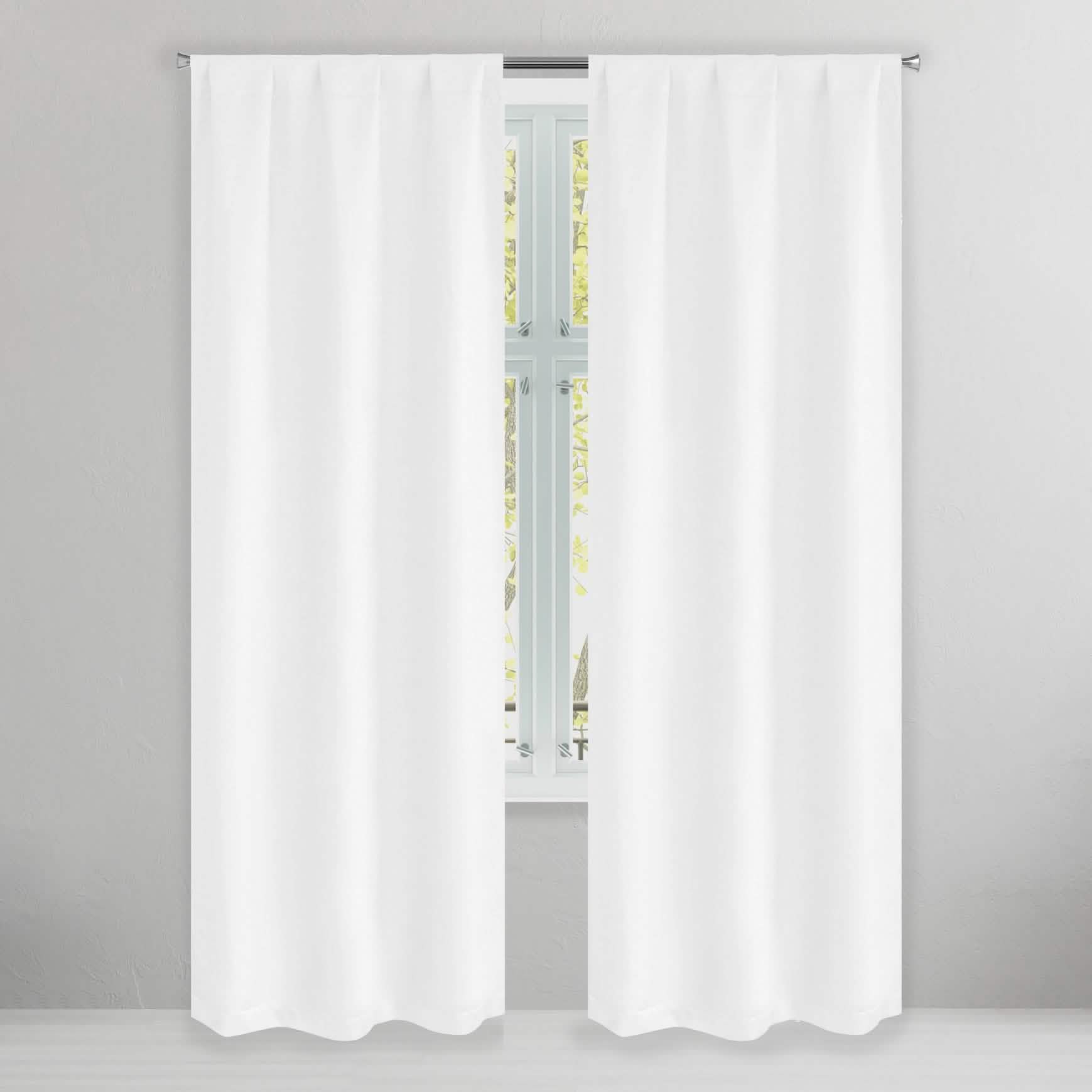 Set of 2: Brushed Textured Blackout Thermal Window Curtain Pair Panel DailySale