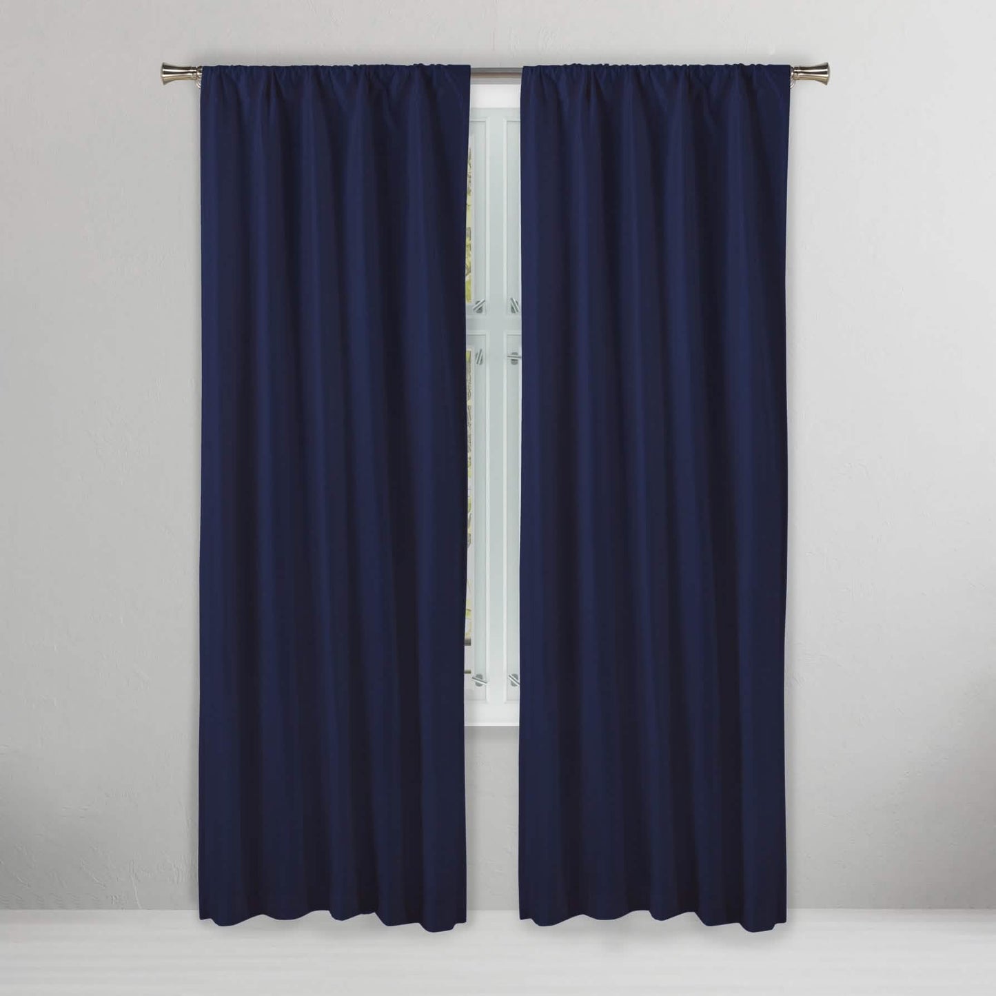 Set of 2: Embossed Crinkie Semi-Sheer Window Curtain Pair Panel DailySale