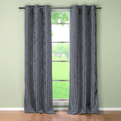 Set of 2: Floral Blackout Grommet Window Curtain Pair Panel DailySale