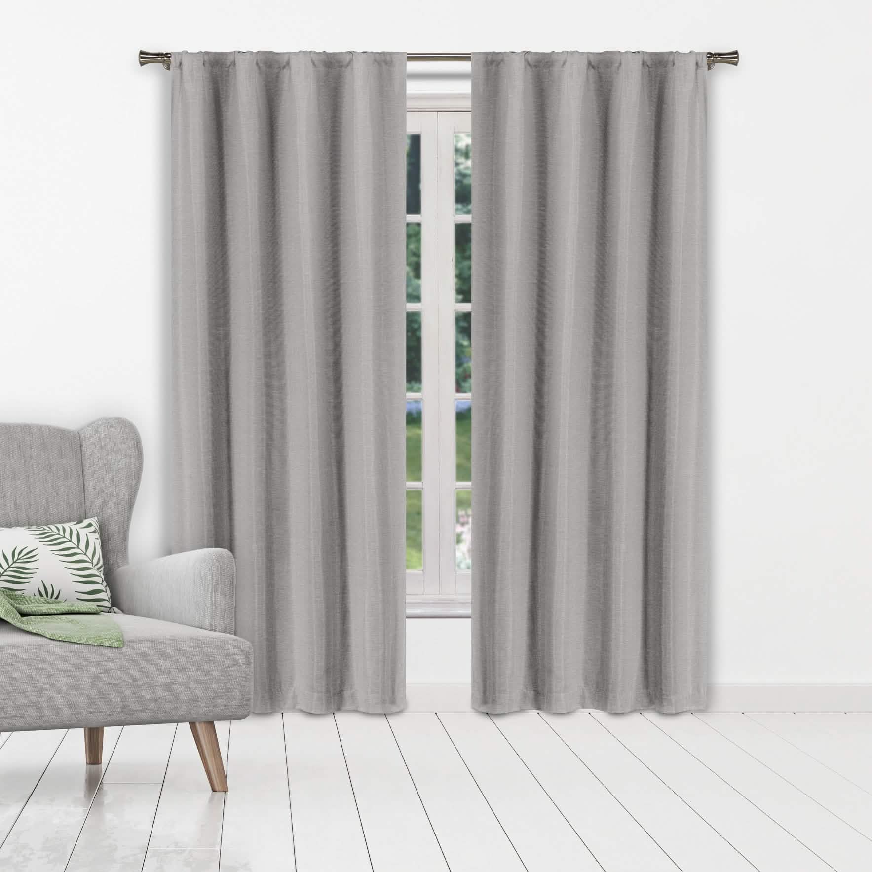 Set of 2: Heavy Solid Textured Blackout Thermal Window Curtain Pair Panel DailySale