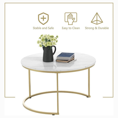 Set of 2: Modern Nesting Side Coffee Tables DailySale