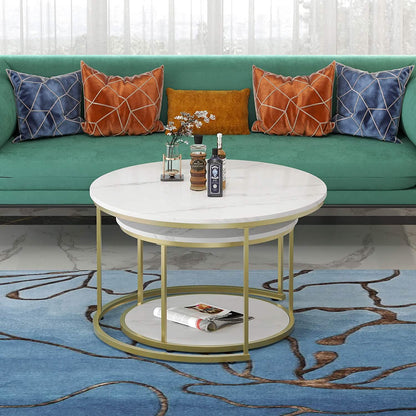 Set of 2: Modern Nesting Side Coffee Tables DailySale