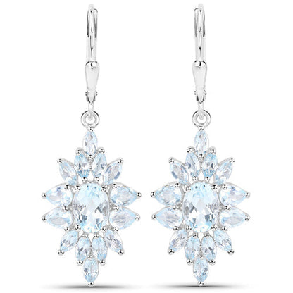 19.18 Carat Genuine Blue Topaz .925 Sterling Silver 3 Piece Jewelry Set (Ring, Earrings, and Pendant w/ Chain) Bids.com