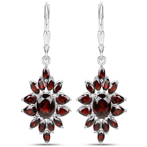 20.24 Carat Genuine Garnet .925 Sterling Silver 3 Piece Jewelry Set (Ring, Earrings, and Pendant w/ Chain) Bids.com