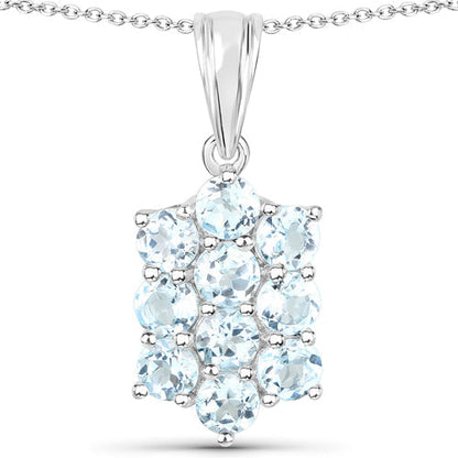 8.80 Carat Genuine Blue Topaz .925 Sterling Silver 3 Piece Jewelry Set (Ring, Earrings, and Pendant w/ Chain) Bids.com