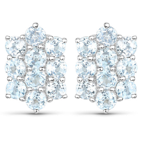 8.80 Carat Genuine Blue Topaz .925 Sterling Silver 3 Piece Jewelry Set (Ring, Earrings, and Pendant w/ Chain) Bids.com