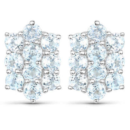 8.80 Carat Genuine Blue Topaz .925 Sterling Silver 3 Piece Jewelry Set (Ring, Earrings, and Pendant w/ Chain) Bids.com