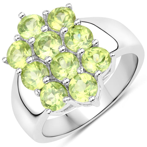 6.80 Carat Genuine Peridot .925 Sterling Silver 3 Piece Jewelry Set (Ring, Earrings, and Pendant w/ Chain) Bids.com