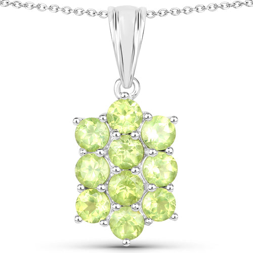 6.80 Carat Genuine Peridot .925 Sterling Silver 3 Piece Jewelry Set (Ring, Earrings, and Pendant w/ Chain) Bids.com