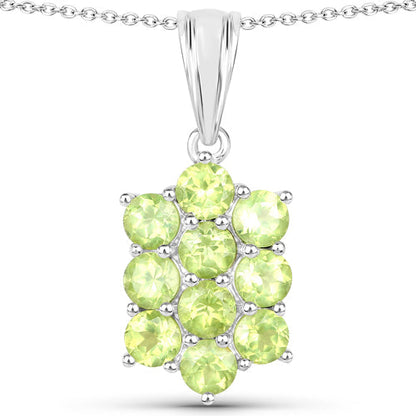 6.80 Carat Genuine Peridot .925 Sterling Silver 3 Piece Jewelry Set (Ring, Earrings, and Pendant w/ Chain) Bids.com