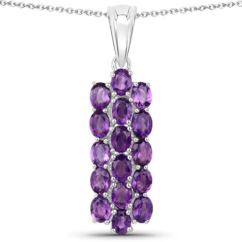 8.32 Carat Genuine Amethyst .925 Sterling Silver Jewelry Set Bids.com