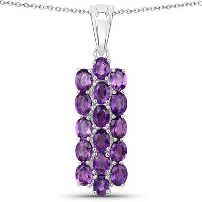 8.32 Carat Genuine Amethyst .925 Sterling Silver Jewelry Set Bids.com