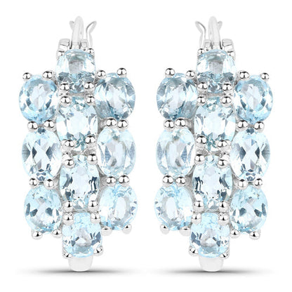 9.88 Carat Genuine Blue Topaz .925 Sterling Silver 3 Piece Jewelry Set (Ring, Earrings, and Pendant w/ Chain) Bids.com