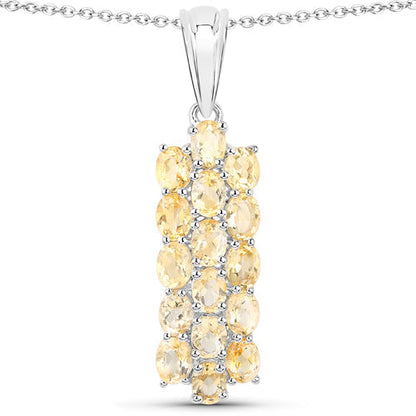 8.32 Carat Genuine Citrine .925 Sterling Silver 3 Piece Jewelry Set (Ring, Earrings, and Pendant w/ Chain) Bids.com