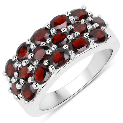 10.40 Carat Genuine Garnet .925 Sterling Silver 3 Piece Jewelry Set (Ring, Earrings, and Pendant w/ Chain) Bids.com