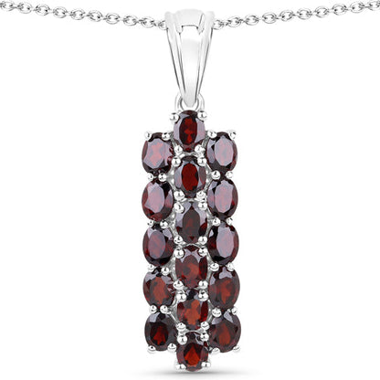 10.40 Carat Genuine Garnet .925 Sterling Silver 3 Piece Jewelry Set (Ring, Earrings, and Pendant w/ Chain) Bids.com