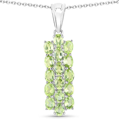 8.84 Carat Genuine Peridot .925 Sterling Silver 3 Piece Jewelry Set (Ring, Earrings, and Pendant w/ Chain) Bids.com