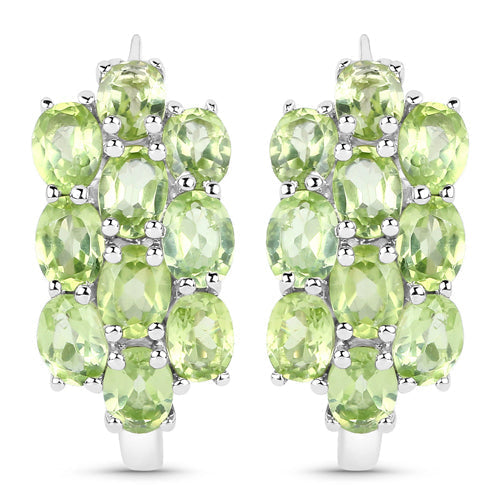 8.84 Carat Genuine Peridot .925 Sterling Silver 3 Piece Jewelry Set (Ring, Earrings, and Pendant w/ Chain) Bids.com