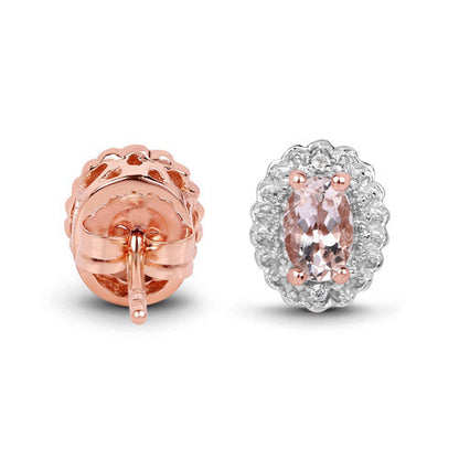 2.28 Carat Genuine Morganite and White Topaz .925 Sterling Silver 3 Piece Jewelry Set (Ring, Earrings, and Pendant w/ Chain) Bids.com