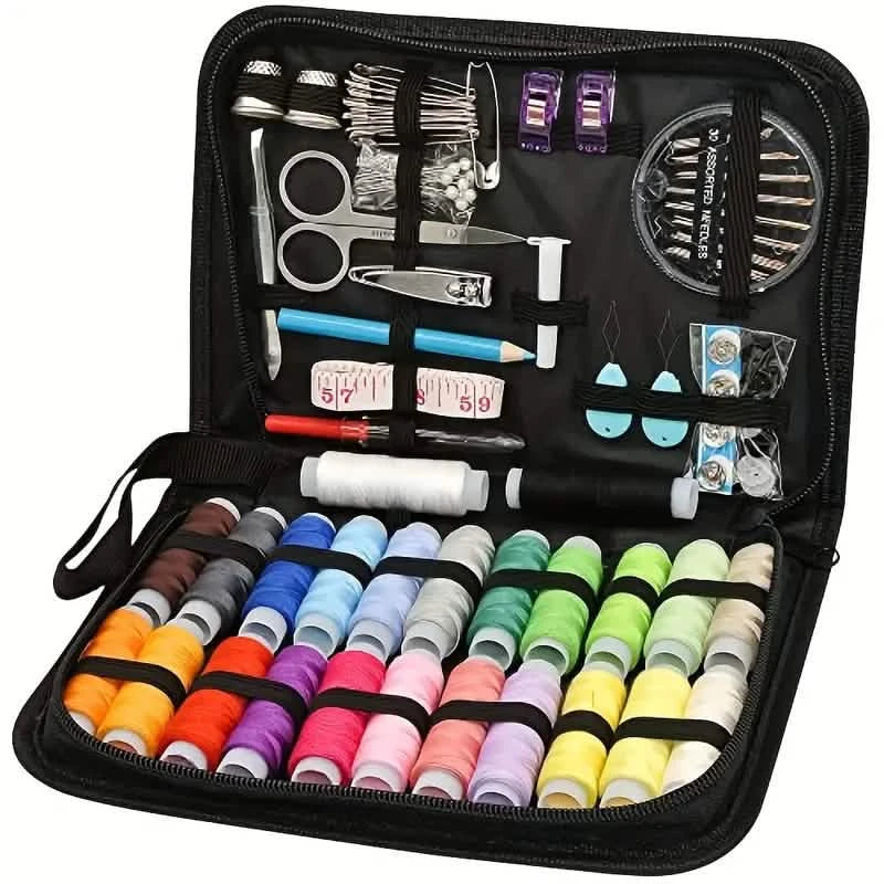 Sewing Kit With 100 Sewing Supplies And Accessories - 24-Color Threads DailySale