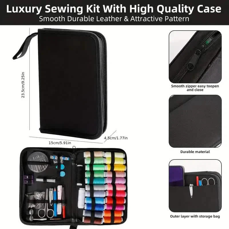 Sewing Kit With 100 Sewing Supplies And Accessories - 24-Color Threads DailySale