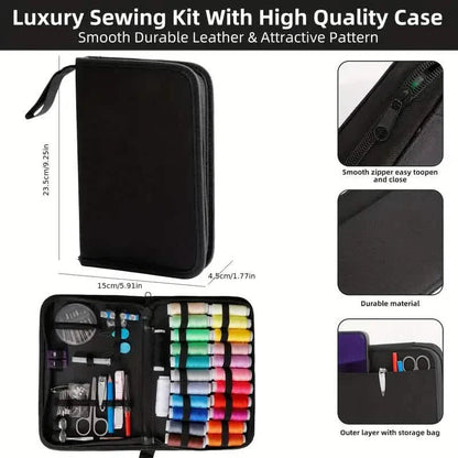 Sewing Kit With 100 Sewing Supplies And Accessories - 24-Color Threads DailySale