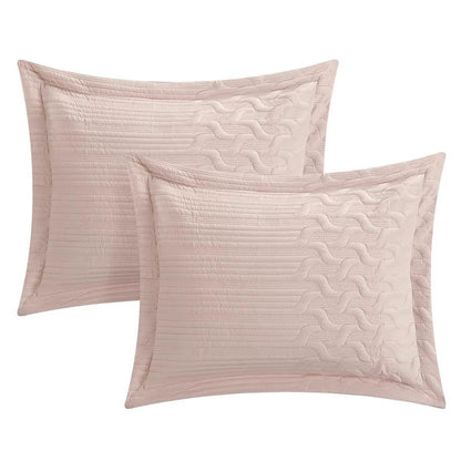 Shaly Quilt Cover Set Interlaced Vine Pattern Quilted Bed DailySale