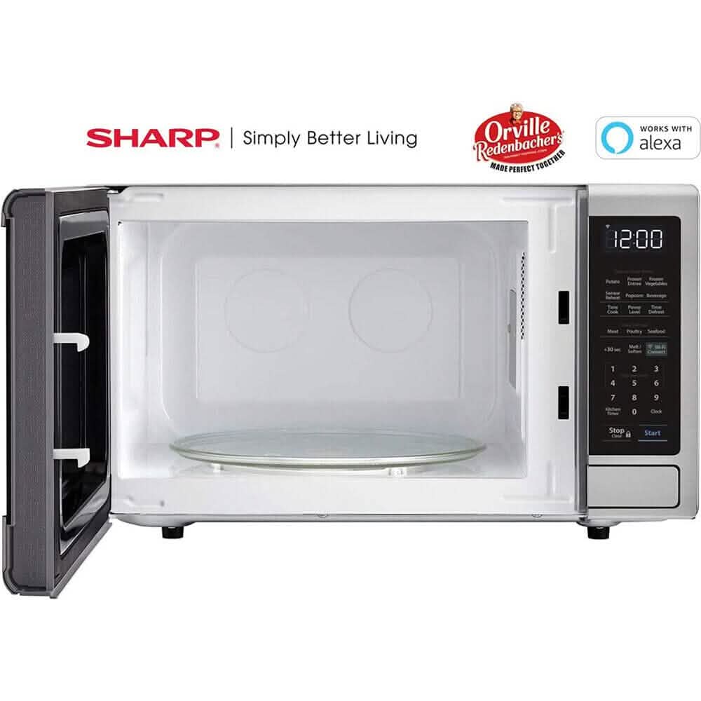 Sharp 1.4-Cu. Ft. Countertop Microwave with Alexa-Enabled Controls DailySale